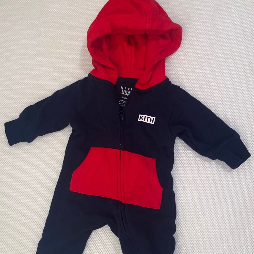 KITH Team USA Olympics Navy Red Baby Infant Onesie